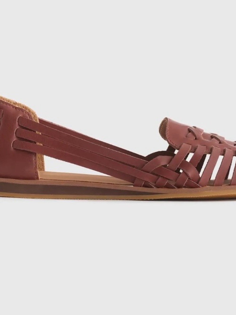 Quince Women's Chestnut Brown Woven Leather Loafers - Picture 3 of 6